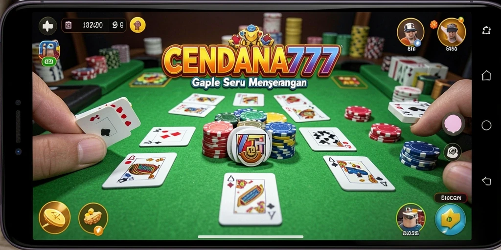Tampilan gameplay yang menarik di CENDANA777 dengan suasana Gaple.