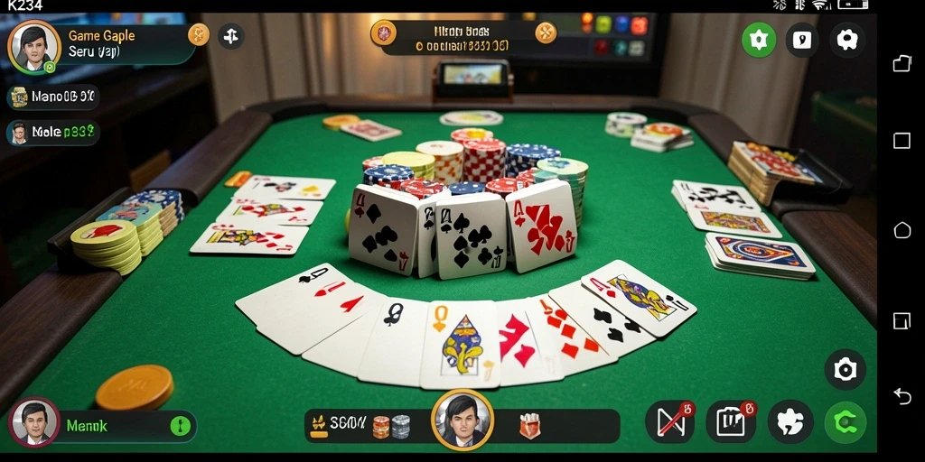 Tampilan seru dari gameplay Gaple di K234 yang memikat.