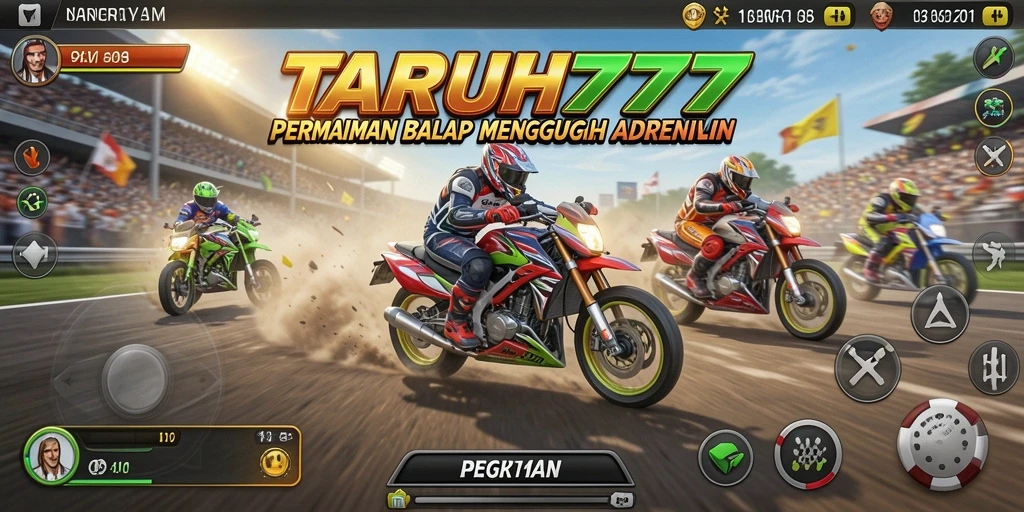 Screenshot TARUH777 menampilkan aksi balap yang seru dan adrenalin tinggi.