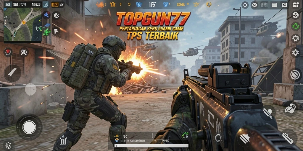 Gameplay mendebarkan dalam pertempuran TPS nyata.