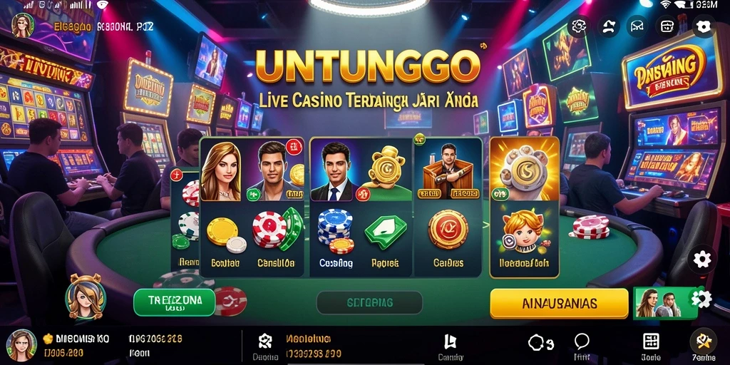 Tampilan gameplay Live Casino yang menarik dan interaktif.
