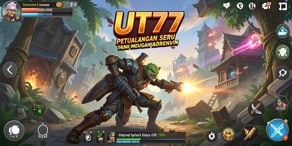 Screenshot UT77 menampilkan karakter utama dalam misi seru.